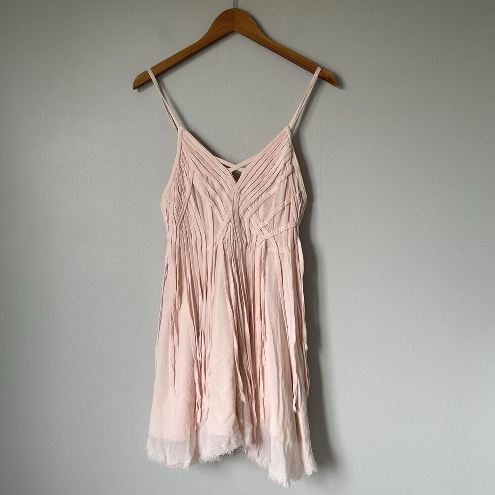 Kimchi Blue Blush Pink Pleated Mini Dress